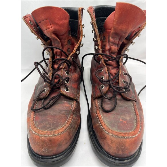 Vintage Red Wing Moc Toe Supersole Work Boots Leather main image 8